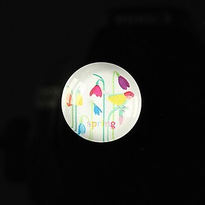 Cabochon sticla 18mm "Spring luck" cod 255