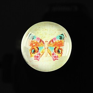 Cabochon sticla 25mm "Butterfly simphony" cod 262