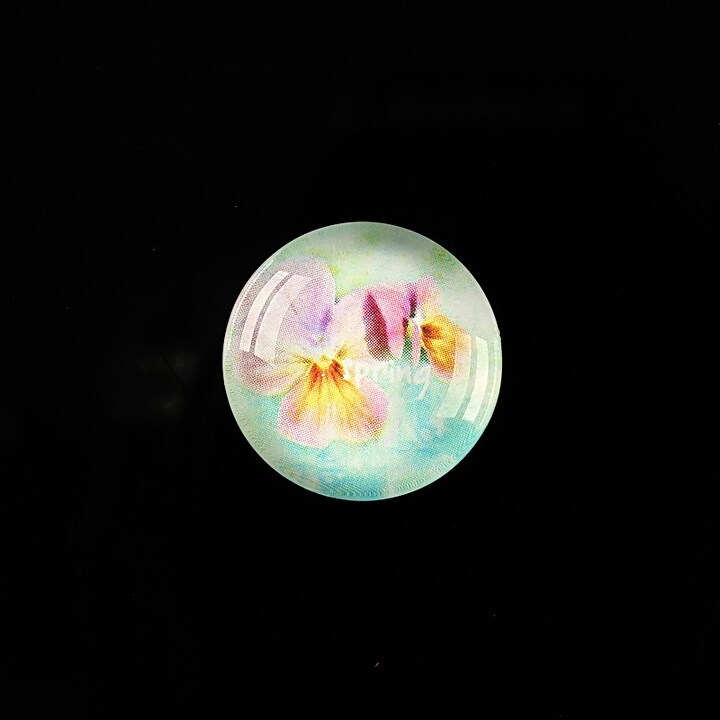 Cabochon sticla 18mm "Flower symbol" cod 309