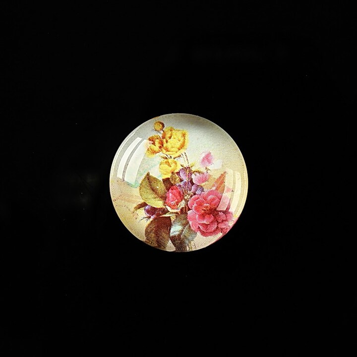 Cabochon sticla 18mm "Magic of a flower" cod 310