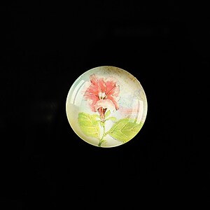 Cabochon sticla 18mm "Magic of a flower" cod 311