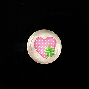 Cabochon sticla 18mm "Love without limits" cod 305