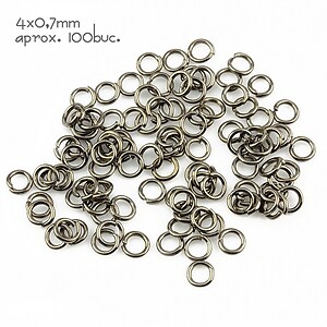 Zale gun metal 4mm (grosime 0,7mm)