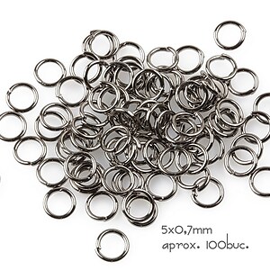 Zale gun metal 5mm (grosime 0,7mm)