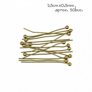 Ace cu bila bronz 2,5cm, grosime 0,5mm (50 buc.)