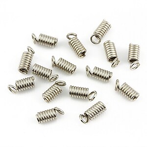 Terminatie de snur argintiu inchis 9x4mm (10 buc.)