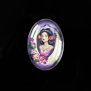 Cabochon sticla 25x18mm "Antique Goddess" cod 407