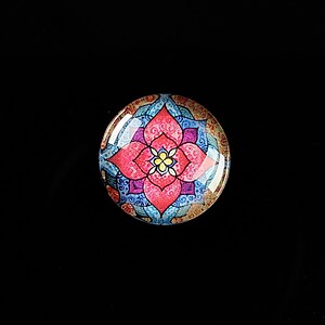 Cabochon sticla 18mm "Abstract Art" cod 418