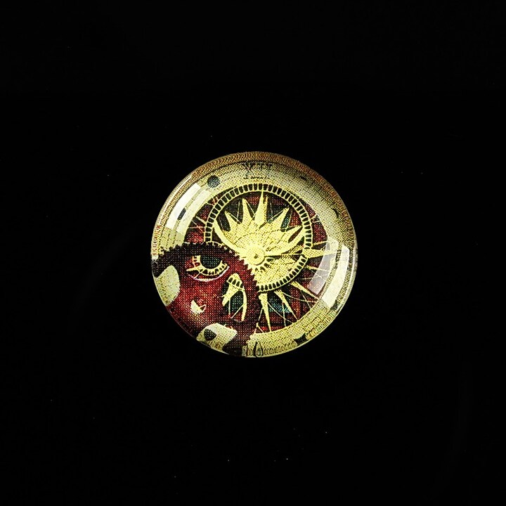 Cabochon sticla 18mm "Clock Mechanisms" cod 437