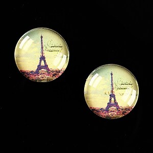 Cabochon sticla 16mm "Le Tour Eiffel" cod 456