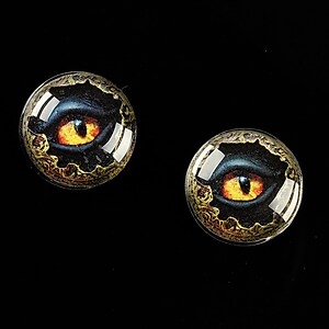 Cabochon sticla 16mm "Dragon Eye" cod 473