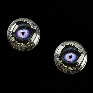 Cabochon sticla 16mm "Dragon Eye" cod 474