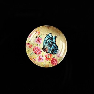 Cabochon sticla 20mm "'Forever Butterfly" cod 500