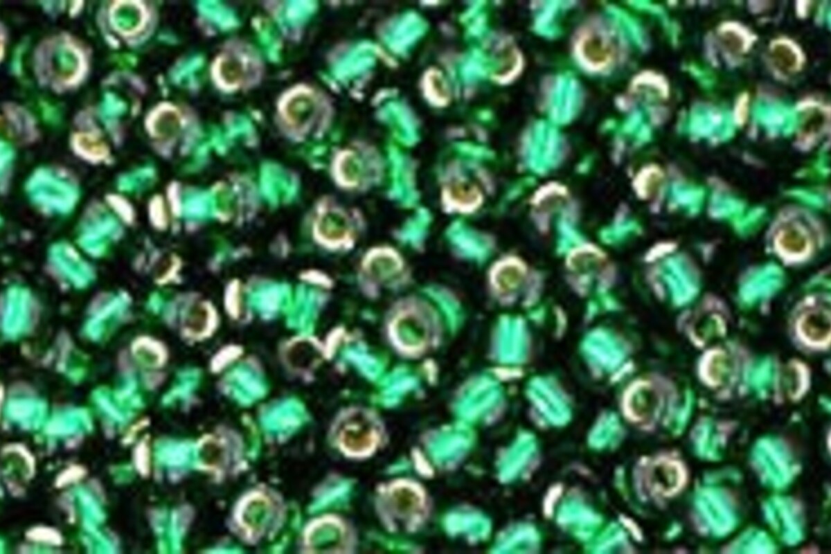 Margele Toho rotunde 11/0 - Silver Lined Green Emerald