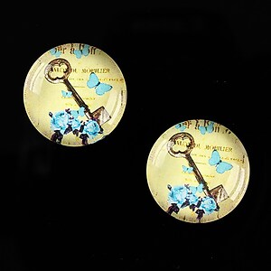 Cabochon sticla 18mm "The Secret" cod 536