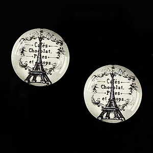 Cabochon sticla 18mm C'est Paris cod 541