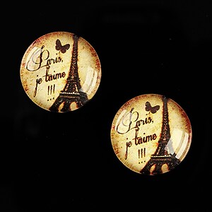 Cabochon sticla 18mm C'est Paris cod 543