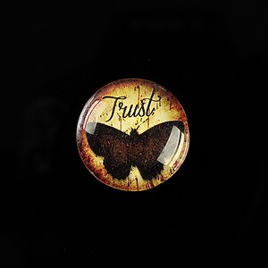 Cabochon sticla 20mm "Trust" cod 552