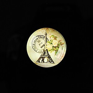 Cabochon sticla 20mm C'est Paris cod 561