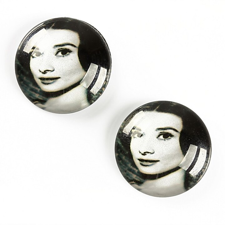 Cabochon sticla 20mm "Retro" cod A1352