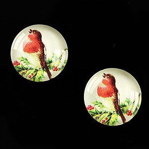 Cabochon sticla 18mm "Christmas" cod 599