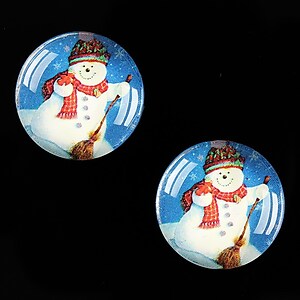 Cabochon sticla 20mm "Christmas" cod 613