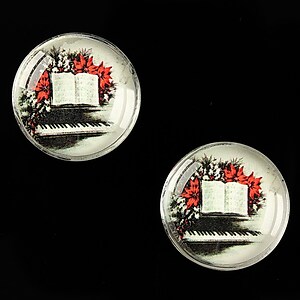 Cabochon sticla 20mm "Christmas" cod 615