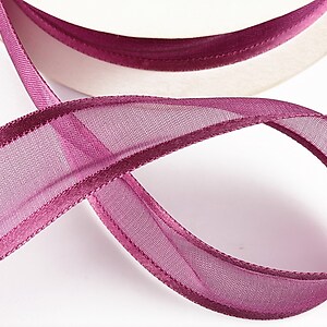 Panglica organza si saten, latime 2,5cm (1m) - magenta