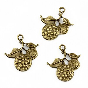 Charm bronz fructe 22x18mm