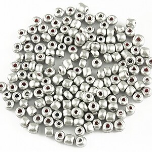 Margele de nisip frosted 3mm (50g) - cod 404 - argintiu