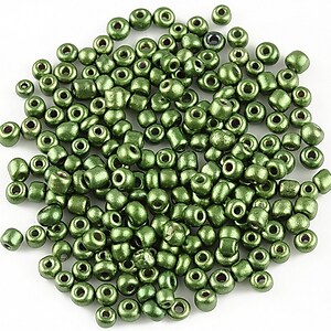 Margele de nisip 3mm cu efect frosted (50g) - cod 407 - verde