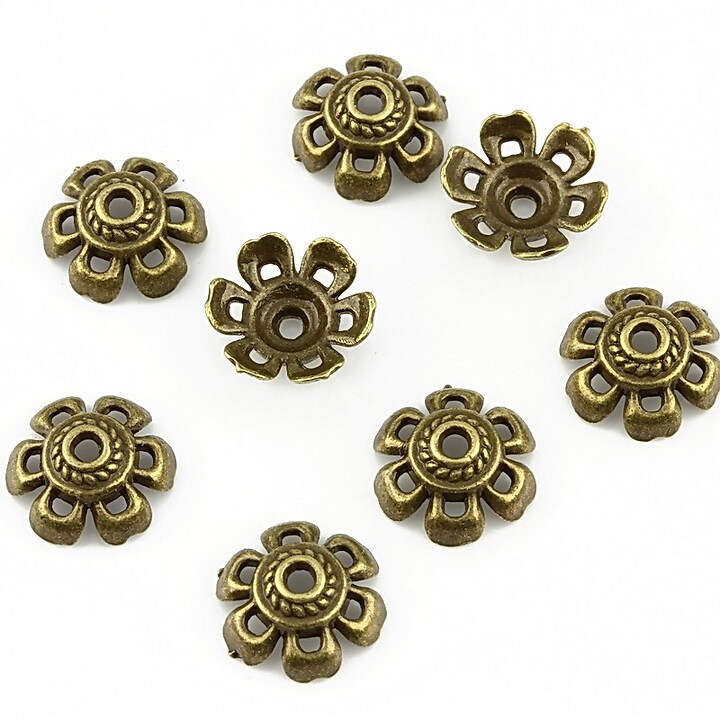 Capacele margele bronz 10x4mm