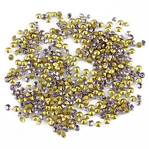 Cabochon rhinestone cristal 2mm (20 buc.) - lila