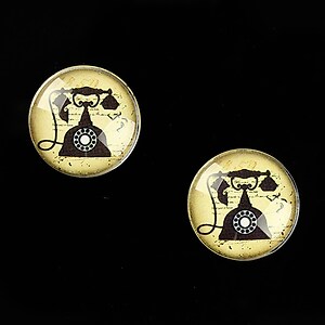 Cabochon sticla 16mm "Old Props" cod 630