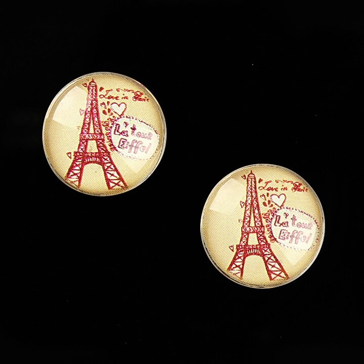 Cabochon sticla 16mm "Vintage Paris" cod 635