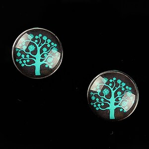 Cabochon sticla 16mm "Tree of Life" cod 637