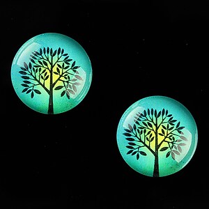 Cabochon sticla 18mm "Tree of Life" cod 670