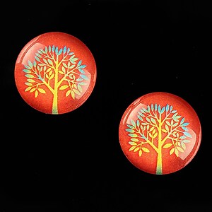 Cabochon sticla 18mm "Tree of Life" cod 671