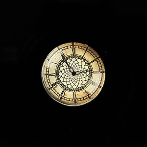 Cabochon sticla 20mm "Old Clock" cod 696