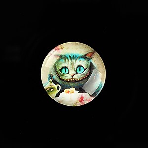 Cabochon sticla 20mm "Alice in Wonderland" cod 756