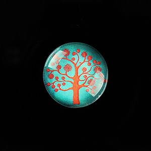 Cabochon sticla 20mm "Tree of Life" cod 764