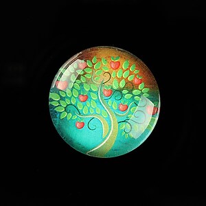 Cabochon sticla 25mm "Tree of Life" cod 804