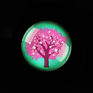 Cabochon sticla 25mm "Tree of Life" cod 805