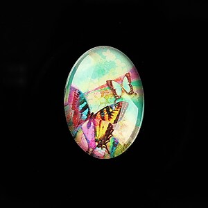 Cabochon sticla 25x18mm "Fantasy Butterfly" cod 813