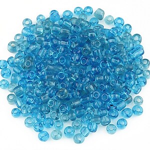 Margele de nisip transparente 3mm (50g) - cod 460 - albastru marin