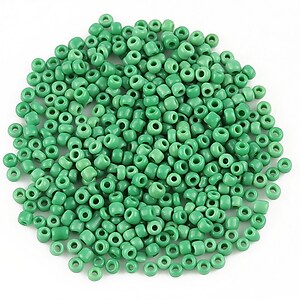 Margele de nisip 2mm opace (50g) - cod 493 - verde