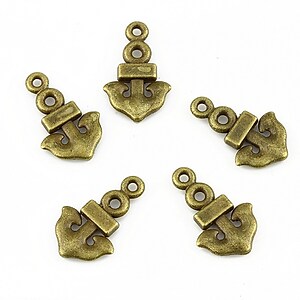 Charm bronz ancora 16x10mm