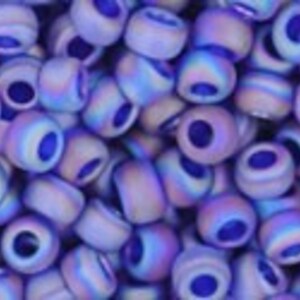 Margele Toho rotunde 8/0 - Trans-Rainbow-Frosted Dark Sapphire