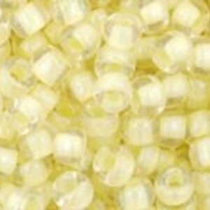 Margele Toho rotunde 8/0 - Inside-Color Luster Crystal/Opaque Yellow Lined