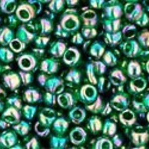 Margele Toho rotunde 11/0 - Trans-Rainbow Green Emerald